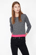 "Women 'S Gray Color Block Sweater "