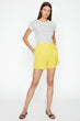 "Women 'S Yellow Normal Waist Shorts "