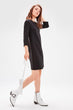 Black Three Quarter Sleeve Dress