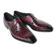 Handmade Fashion Luxury Wedding Genuine Leather Mens Monk Strap Style Formal Crocodile Lether Dress Shoes