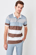 Gray New Men 'S Button New Polo Collar T-Shirt