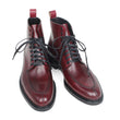 Plain Burgundy Ankle Boots For Men Genuine Cow Leather Patina Round Toe Men's Boots Bespoke Casual Zapato de Hombre Shoe