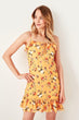 Yellow Flower Print Dress