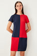 Navy Blue Color Block Dress