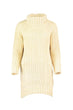 WOMEN-Beige Turtleneck Sweater Dress