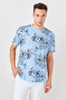 Blue Men 'S Printed New T-shirt