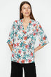 "Women Green Floral Print Blouse "