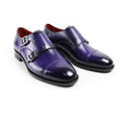 Fashion Designer Vintage Handmade Women Monk Shoes High Grade Party Dress 100% Genuine Leather Double Buckle Shoes