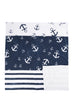 White Male Pattern Beach Towel