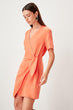 Orange Lacing Detail Dress