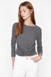 Women 'S Gray Shirred T-Shirt