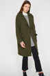 Women Green Pocket Detail Coat