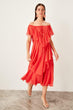 Orange Flounces Dress