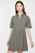 Women Green Button Detail Tunic