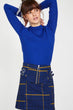 Women Navy Blue Sweater