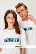 UNISEX White Printed T Shirt