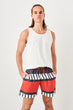 Red Men 'S Graphic Pattern Sea Shorts