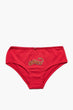 Women Red 3'Pattern Panties