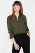 Women Green Sleeve Detail Shirt
