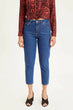 Blue Women Calf-Length Denim Jeans