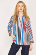 Women Blue Striped Blouse