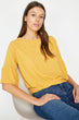Women Yellow Cycling Neck T Shirt