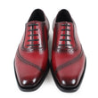 Brand Handmade Shoes Men 2019 Red Formal Wedding Office Footwear Plus Size Genuine Calf Leather Patina Zapatos Hombre