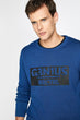 Male Navy Blue Printed Sweater