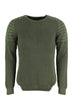 Khaki Men 'S Bike Collar Sweater