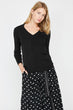 "Women 'S Black V Collar Sweater "