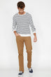 "Men Ecru Narrow Cut Pants "