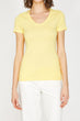 Women Yellow V-Neck T-Shirt