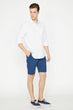 Male Navy Blue Pocket Detail Normal Waist Shorts