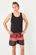 Red Men 'S Graphic Pattern Sea Shorts
