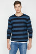 Boys Navy Striped Sweater