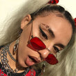 Small Retro Shades Rectangle Sunglasses Men Red Lens Yellow 2018 Metal Frame Clear Lens Sun Glasses For Women Unisex UV400