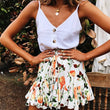 Sexy Print Ruffles High Waist Women Skirt