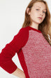 "Women 'S Red Pattern Sweater "