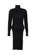 WOMEN-Black Silvery Sweater Dress