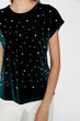 Women Green Pearl Detail T-Shirt