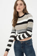 Women Black Striped Sweater