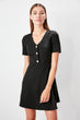 Black Button Dress