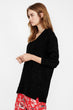 "Women Black V-Neck Tunic "