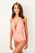 Coral Ruffle Detail Swimsuit