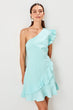 Mint One Shoulder Dress