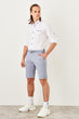 Navy Blue Men 'S Linen Looking Shorts