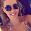 Round Sunglasses Women Rimless Frame 2018 Brand Designer Diamond Crystal Sun Glasses Female Men Clear Lens Shade Oculos