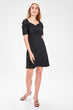 Black Handles Flounces Dress