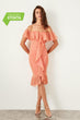 Beige Orange Flywheel Luminous Dress