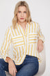 Women Yellow Striped Shirt